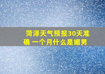 菏泽天气预报30天准确 一个月什么是媚男